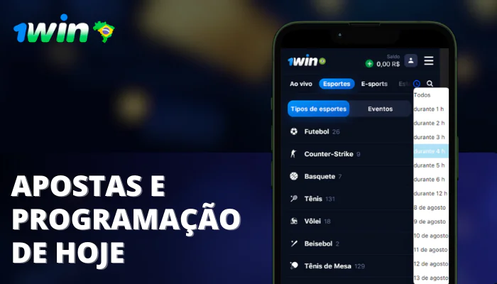 1win app Apostas e programação de hoje
