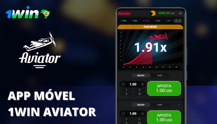 App móvel 1win Aviator