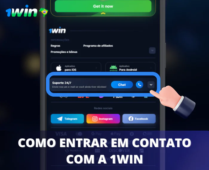 Como entrar em contato com a 1win app