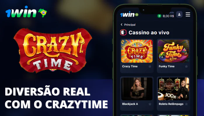 Diversão real com o CrazyTime Cassino 1win