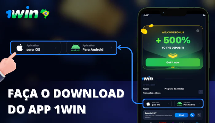 Etapa 1 Como jogar Faça o download do app 1win em nosso site