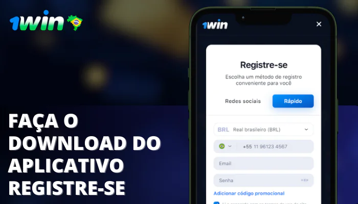 Etapa 1 bônus de boas-vindas Faça o download do app 1win em nosso site e registre-se