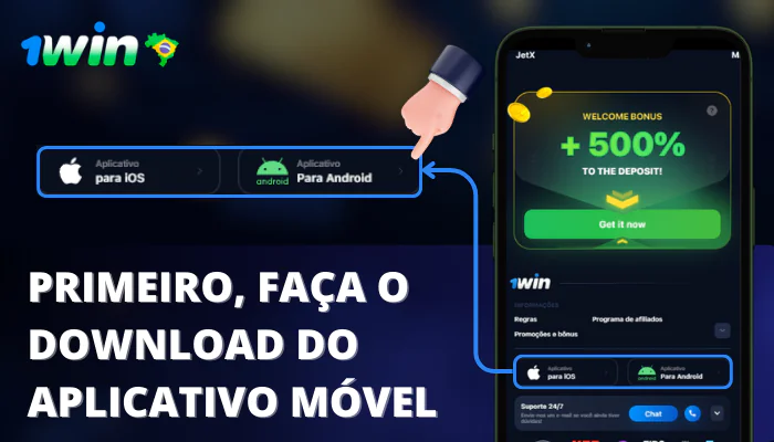 Etapa 1 bonuscode Primeiro, faça o download do app móvel 1win em seu celular