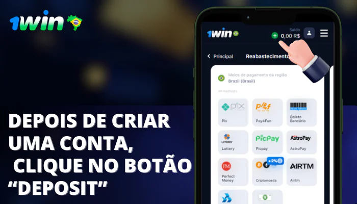 Etapa 2 bônus de boas-vindas Depois de criar uma conta, clique no botão “Deposit”