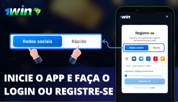 Etapa 2 play slot Inicie o app e faça o login ou registre-se