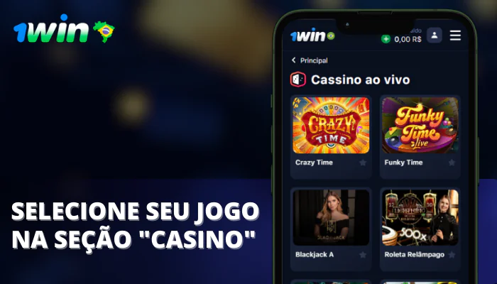 Etapa 4 Como jogar Selecione seu jogo na seção “Casino”
