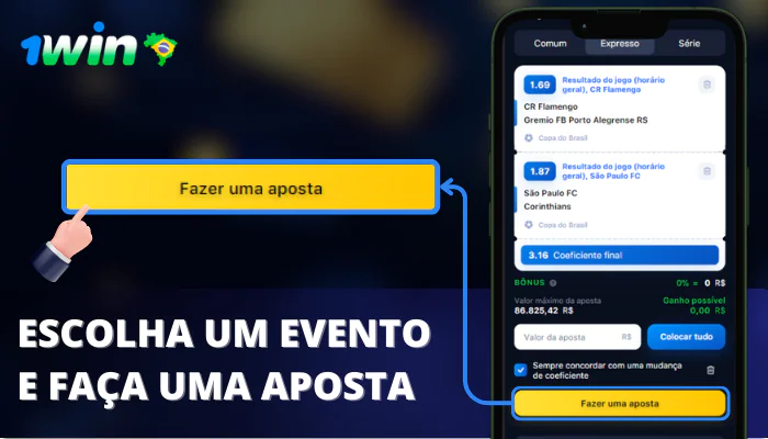 Etapa 4: Selecionar um evento desportivo, escolher uma casa de apostas e este será adicionado ao voucher