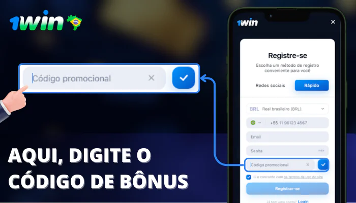 Etapa 4 bonuscode Insira o código de bônus no campo "Código promocional"