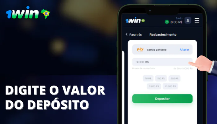 Etapa 5 payments Digite o valor do depósito