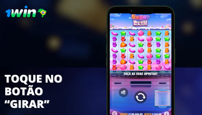 Etapa 6 play slot Toque no botão “Girar” para colocar os rolos em movimento.