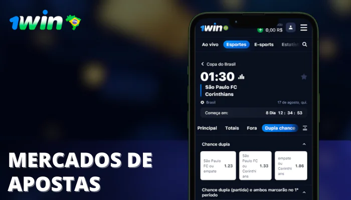 1win Mercados de apostas