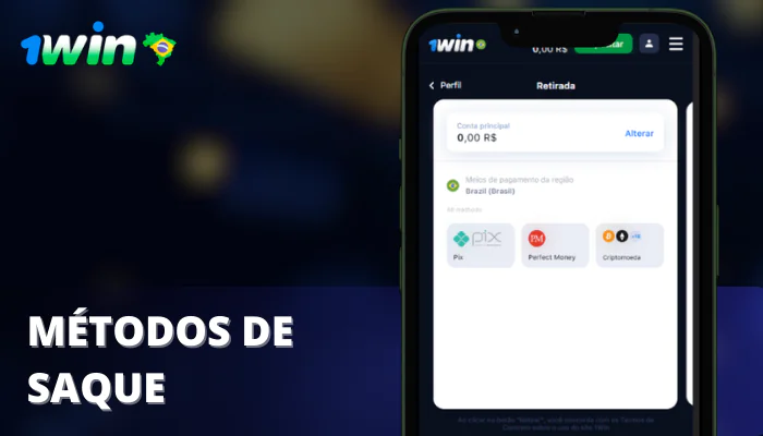 1win app Métodos de saque
