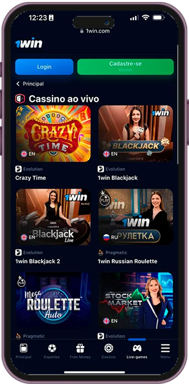 Capturas de tela 1WIN aovivo